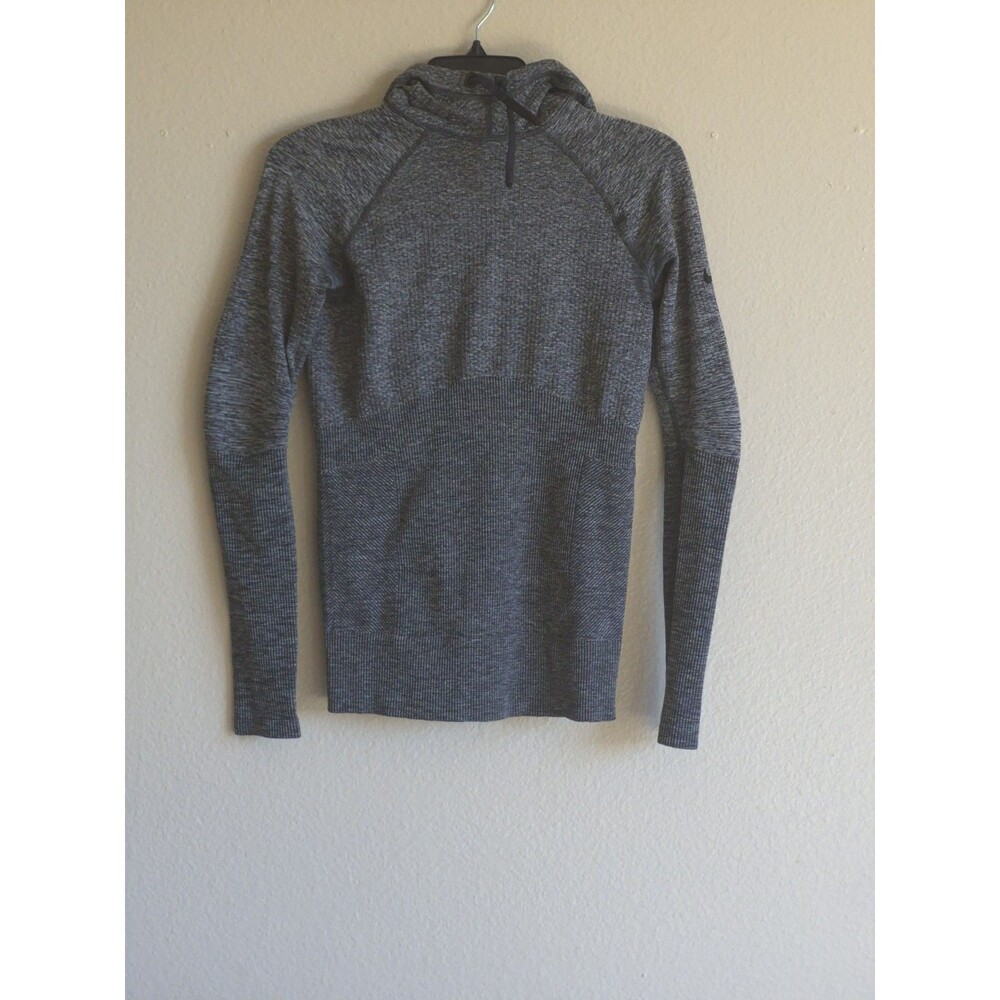 Nike Women’s Dri-FIT Seamless Hoodie 548770-032 Gray/Black Training S”
